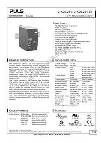 NTPS-24-20 Datasheet Cover