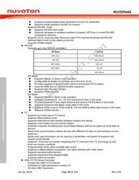 NUC029NAN Datasheet Page 14