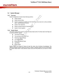 NUC100VD3AN Datasheet Page 22