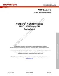 NUC120RD2DN Datasheet Cover