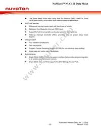 NUC120RD3AN Datasheet Page 22