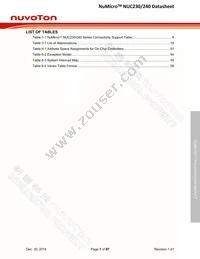 NUC230VE3AE Datasheet Page 7