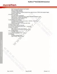 NUC230VE3AE Datasheet Page 12