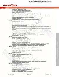 NUC230VE3AE Datasheet Page 15