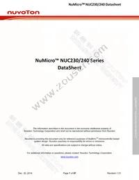 NUC240SE3AE Datasheet Cover