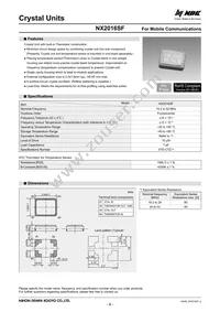 NX2016SF-19.2M-EXS00A-CS06709 Datasheet Cover