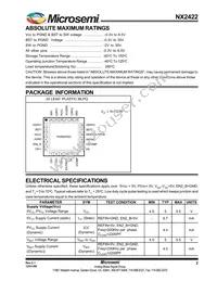 NX2422CMTR Datasheet Page 2