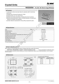 NX2520SA-16MHZ-STD-CSW-4 Datasheet Cover