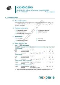 NX3008CBKS Datasheet Cover