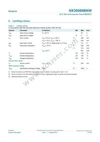 NX3008NBKW Datasheet Page 3