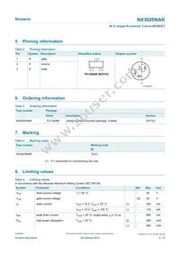 NX3020NAK Datasheet Page 2