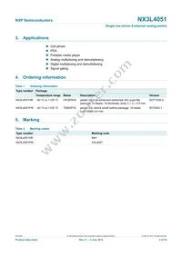 NX3L4051HR Datasheet Page 2