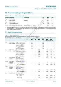 NX3L4051HR Datasheet Page 6