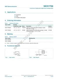 NX3V1T66GW Datasheet Page 2