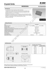 NX5032GA -13.56M-STD-CSU-2 Datasheet Cover