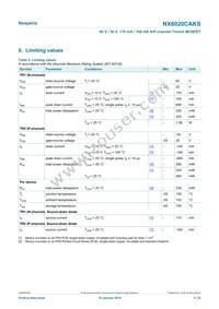 NX6020CAKSX Datasheet Page 3