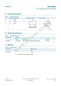 NX7002AKVL Datasheet Page 2