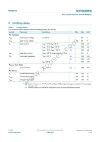 NX7002BKSX Datasheet Page 3