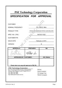 NX72G1102Z Datasheet Cover