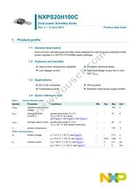 NXPS20H100C Datasheet Cover