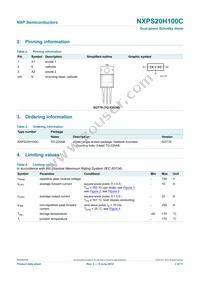 NXPS20H100C Datasheet Page 2