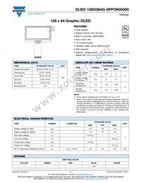 O128O064GSPP3N0000 Datasheet Cover