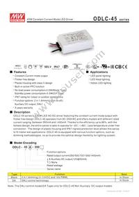 ODLC-45A-1050 Datasheet Cover