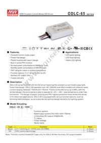 ODLC-65-1750 Datasheet Cover