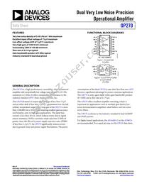 OP270GS-REEL Datasheet Cover