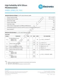 OP805TXV Datasheet Page 2