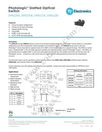 OPB121B Datasheet Cover