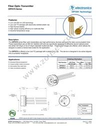 OPF670-1 Datasheet Cover