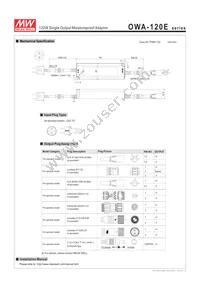 OWA-120E-20 Datasheet Page 4