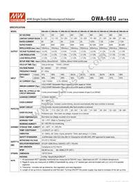 OWA-60U-42 Datasheet Page 2