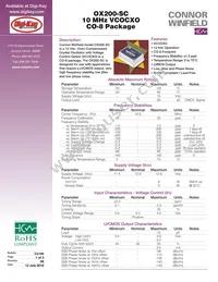 OX200-SC-010.0M Datasheet Cover