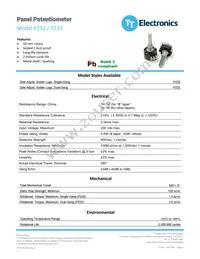 P233-SFD20AR10K Datasheet Cover