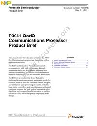 P3041NSE7PNC Datasheet Cover
