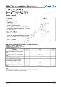 P4KE600-G Datasheet Cover