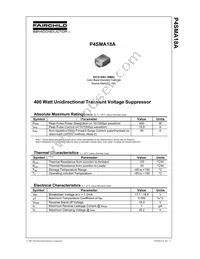 P4SMA18A Datasheet Cover