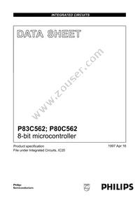 P80C562EBA/02 Datasheet Cover