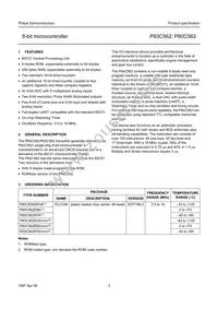 P80C562EBA/02 Datasheet Page 3