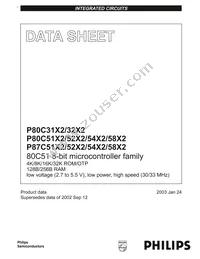P87C51X2FA Datasheet Cover