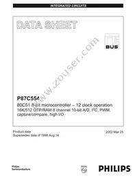 P87C554SFAA Datasheet Cover