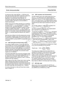 P87C557E8EFB/01 Datasheet Page 21