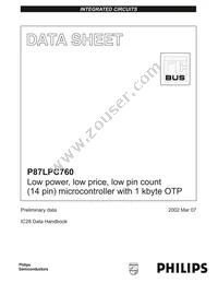 P87LPC760BDH Datasheet Cover