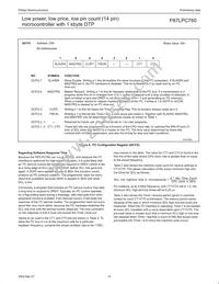 P87LPC760BDH Datasheet Page 17