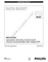 P87LPC761BN Datasheet Cover