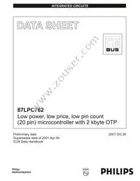 P87LPC762FN Datasheet Cover