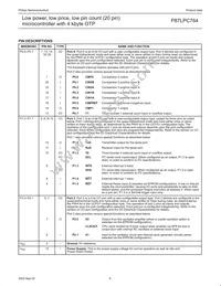 P87LPC764BDH Datasheet Page 7