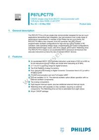 P87LPC779FDH Datasheet Cover